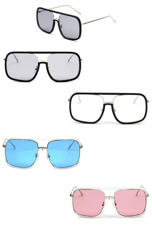 RETRO OVERSIZED SQUARE SUNGLASSES